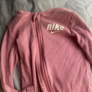Nike Ribbed Pink Jacket with Logo